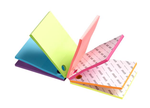 Öntapadó jegyzettömb, 101x76 mm, 280 lap, STICK N "Magic Cube", neon színek